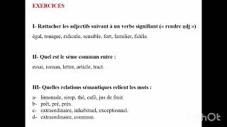 lexicologie S3 exercice 1👍👍👍 [upl. by Isej100]