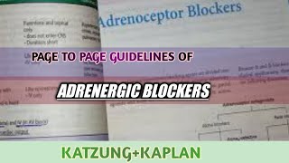 Guidelines of adrenergic blockers  Autonomic pharmacology pharma katzung lippincott [upl. by Naples]