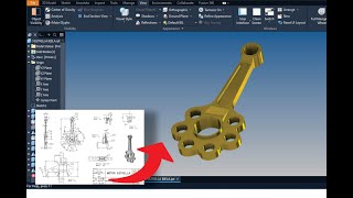 Motor Estrella 03 ESTRELLA BIELA en Autodesk Inventor [upl. by Mikkel]