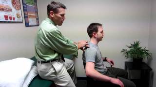 Dr John Mishock demonstrates Active Release amp Fascial Manipulation to treat Shoulder Pain [upl. by Linnet]