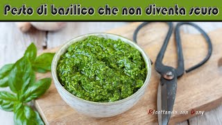 Come preparare il pesto di basilico che non diventa scuro [upl. by Lawry674]