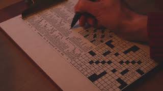 Crossword ASMR soft spoken pen scratching NYT Tuesday 11192024 [upl. by Luahs801]