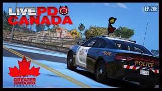 FiveM LivePD Canada Greater Ontario Roleplay  OPP Officers Chase Suspect In A Stolen Tractor [upl. by Eillac]