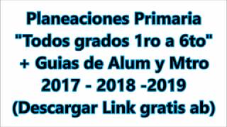 LINK Mega Todas PLANEACIONES Primaria 21  22 Guias Alum y Mtro [upl. by Ford]