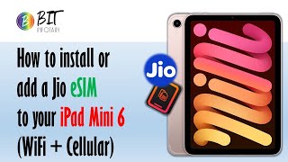 Jio eSIM activation in iPad Mini 6  eSIM in iPad Mini 6 [upl. by Hafinah232]