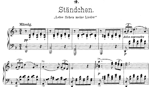 Schubert  Ständchen Serenade piano solo version  with score [upl. by Erminna]