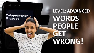 Teleprompter Practice  Advanced  Words commonly mispronounced [upl. by Bates]