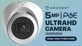 Amcrest 5MP Turret POE Camera IP5MT1179EW  IP Security Camera Feature Overview Review 2022 [upl. by Aleron]