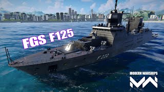 new Frigate FGS F125 gameplay Alpha Test  Modern Warships [upl. by Dilaw]