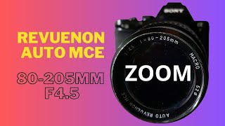 Vintage 35mm camera lens Revuenon auto MCE 80205mm F45 on full frame digital camera [upl. by Parker]