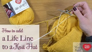 How to add a Life Line to a Knit Hat [upl. by Willard]