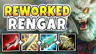 NEW RENGAR REWORK IS UNBELIEVABLY OP INSTANT REWORKED RENGAR ONESHOTS BROKEN League of Legends [upl. by Nirroc]