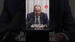 Lavrov serre la main de Macron quotil est normal de se dire bonjourquot [upl. by Tades408]