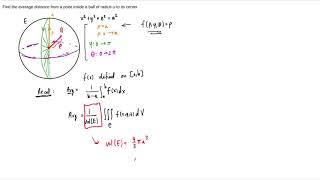 Example Average distance within a sphere [upl. by Orlov]