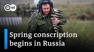 Russia begins next wave of army conscription  DW News [upl. by Crescint803]