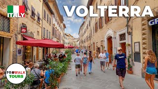 Volterra Italy Walking Tour  4K  with Captions [upl. by Edrahc600]