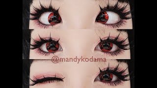 REVIEW Contact Lenses  Sweety Sharingan Crazy Lens  RY120 Sponsored by Uniqso on dark eyes [upl. by Kelleher888]