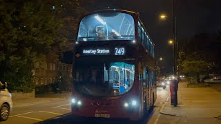 UNCOMMON Journey on the London Bus Route 249  Gemini 2 HV143 LT63 UJD [upl. by Lutim499]