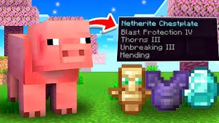 MINECRAFT But Pigs Drop Super Op Items🔥 [upl. by Germaun]