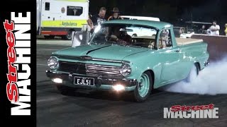 LS1Powered EJ Ute Tows Caravan To The Track [upl. by Leake941]