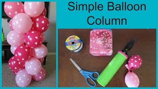 Simple Balloon Column  No Helium  No Stand [upl. by Clari46]