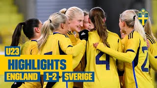 Highlights U23  England – Sverige 1–2  Svensk seger efter vändning [upl. by Marillin]