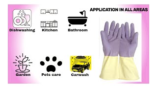 Long Hand Rubber Gloves For Cleaning Gloves For Washing UtensilsGardening GlovesDish Washing Glove [upl. by Demha]