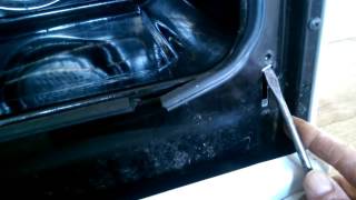 OVEN DOOR NOT CLOSING PROPERLY SIMPLE FIX Short single type hinge [upl. by Joselow]