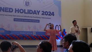 Lupang Hinirang in Sign Language led by Kiarra SNED Holiday 2024 [upl. by Lerrehs]