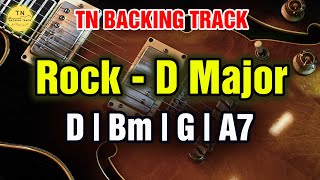 Backing Track D Major D Bm G A7  Rock 120 bpm  TN Backing Track [upl. by Nay]