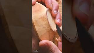 This man skillfully carved a small wooden bowl using only hand tools [upl. by Daniella]