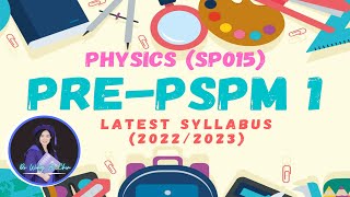 20222023 PHYSICS PREPSPM1 SP015 LATEST SYLLABUS  SET QUESTIONS  MATRICULATION PHYSICS [upl. by Mixam]