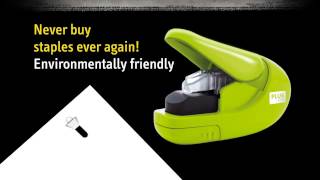 Staple Free Stapler by PLUS  Innovation at its best  no need for staples ever [upl. by Opal]