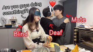 Blind Deaf and Mute Cooking Challenge She Feel Alone Gay Couple LucasampKibo BL [upl. by Assilla]