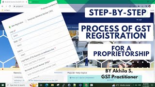 GST Registration Process for Proprietorship 2023 [upl. by Arraes674]