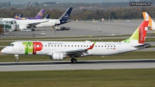 AIR PORTUGAL EMBRAER 190  TAKEOFF AT ORLY INTL AIRPORT  PARIS [upl. by Aidnis425]