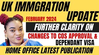 LATEST UKVI UPDATE FURTHER CLARITY ON COS ALLOCATION CHANGES TO CARE WORKER DEPENDANT VISA 2024 [upl. by Gwenni]