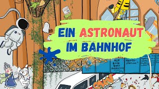 Was macht ein Astronaut im Bahnhof Wimmelbild Storytime Deutsch ASMR Ich male und erzähle [upl. by Anual]