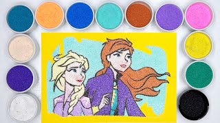 Kum Boyama Frozen Elsa ve Anna [upl. by Engvall]