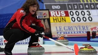 CURLING SUISWE Euro Chps 2013  Women Draw 4 [upl. by Drapehs]