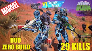 Cold Sorcery Black Panther Shuri Duo Victory Royale Gameplay C5S4  Fortnite Zero Build Duos [upl. by Ymeon]