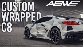 First Wrapped C8 in Dallas  American Body Works  Corvette C8 [upl. by Yemrots542]