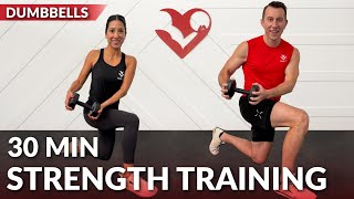 30 Min Strength Training at Home Full Body Dumbbell Workout for Women amp Men with Weights [upl. by Perkin]