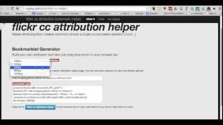 How to Use the Flickr CC Attribution Helper [upl. by Enamrahs952]