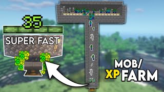 Minecraft EASY MOB XP FARM TUTORIAL 119 Without Mob Spawner [upl. by Becki426]