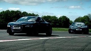 Corvette ZR1 vs Audi R8 HQ  Top Gear [upl. by Jammie]