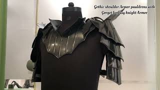 NauticalMart Gothic Warrior Shoulders Armor Pair of Armor Pauldrons with Gorget [upl. by Natanoj]