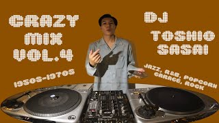 【ALL Vinyl 45s DJ set】 CRAZY mix vol4  1950s70s Jazz RampB Popcorn Garage Rock by TOSHIO SASAI [upl. by Oirromed]