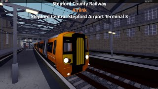 Stepford County Railway 145 Airlink Stepford CentralAirport Terminal 3 Class 387 Timelapse [upl. by Atinor]