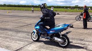 Gilera Runner 172cc 2t Drag Racing at north weald winner of the 14 second qtr mile class [upl. by Noemis]